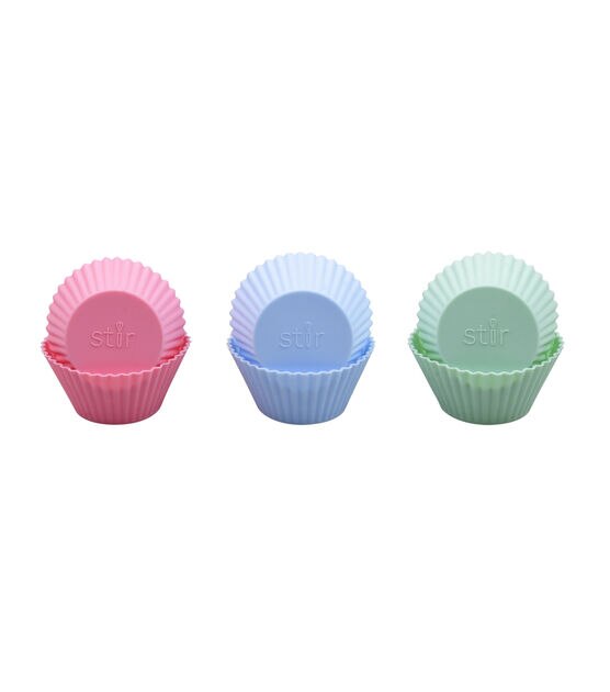 New Star Foodservice 44270 Reusable Silicone Baking Cups and Cupcake Liners  (Set of 24), Pink
