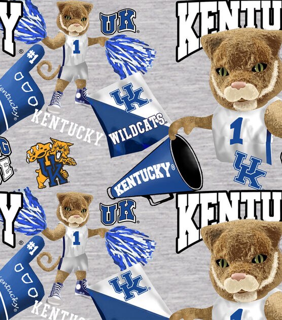 University of Kentucky Wildcats Cotton Fabric Collegiate Mascot