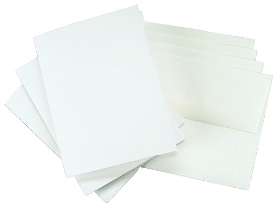 4"x5 3/4" Greeting Cards & Envelopes 25PK White