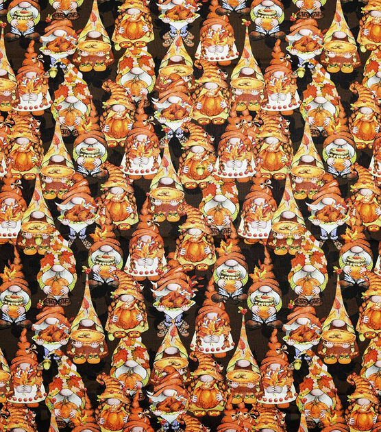 Fall Gnomes Fall Print Fabric