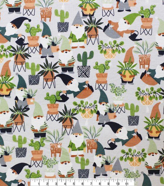 Gnomes & Plants Super Snuggle Flannel Fabric, , hi-res, image 2