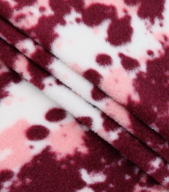 Pink Camouflage Anti Pill Fleece Fabric, , hi-res, image 2