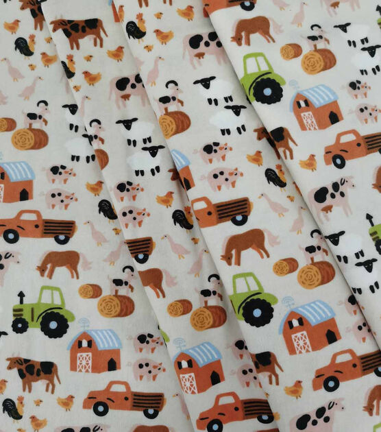 Farm Icons Super Snuggle Flannel Fabric, , hi-res, image 2
