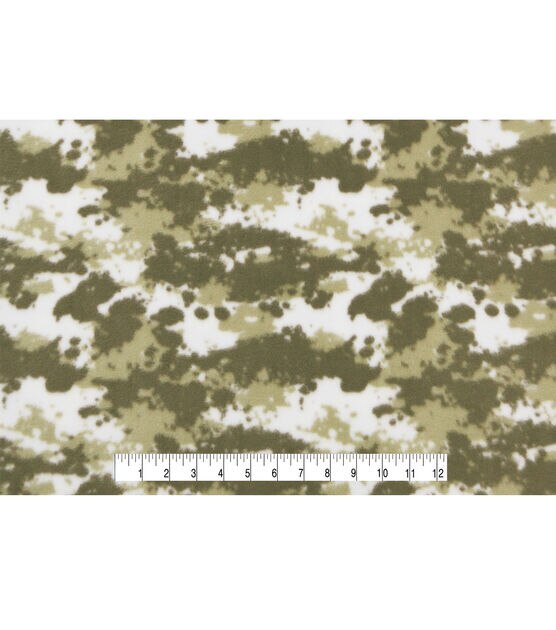 Green Camouflage Anti Pill Fleece Fabric, , hi-res, image 4
