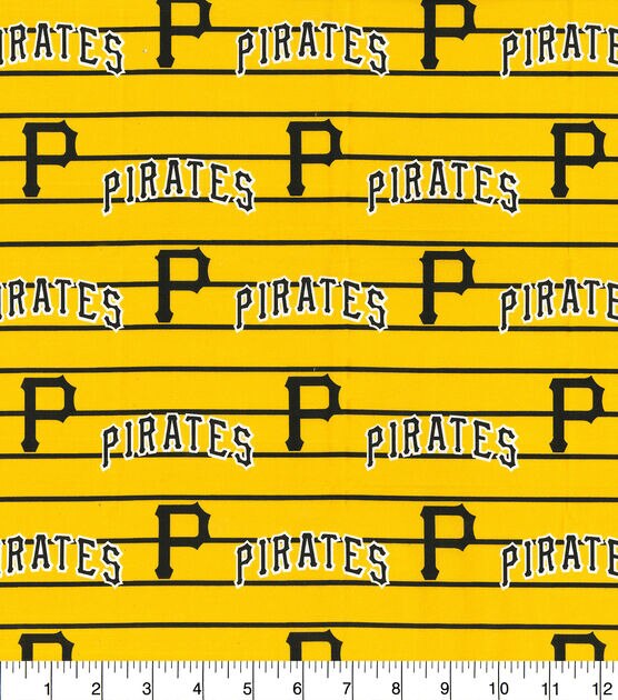 Fabric Traditions Pittsburgh Pirates Cotton Fabric 70s Cooperstown