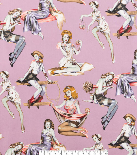 Alexander Henry Beauty with Brains Halloween Cotton Fabric, , hi-res, image 2