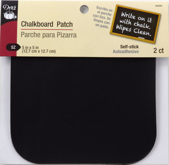 Dritz Chalkboard Patch 5" X 5" 2 Ct