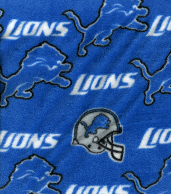 Detroit Lions Logo Fleece Fabric 58