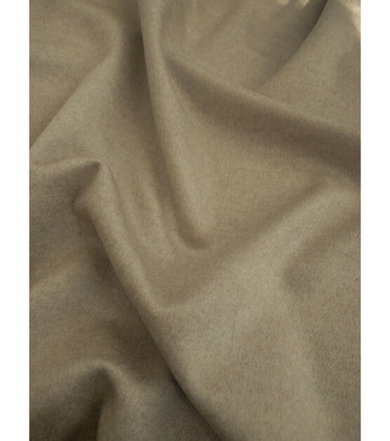 Luxury Cashmere Flannel Fabric - Oatmeal, , hi-res, image 1