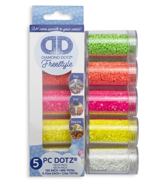 Diamond Dotz 2oz Neon Freestyle Dotz Sampler Pack 5ct