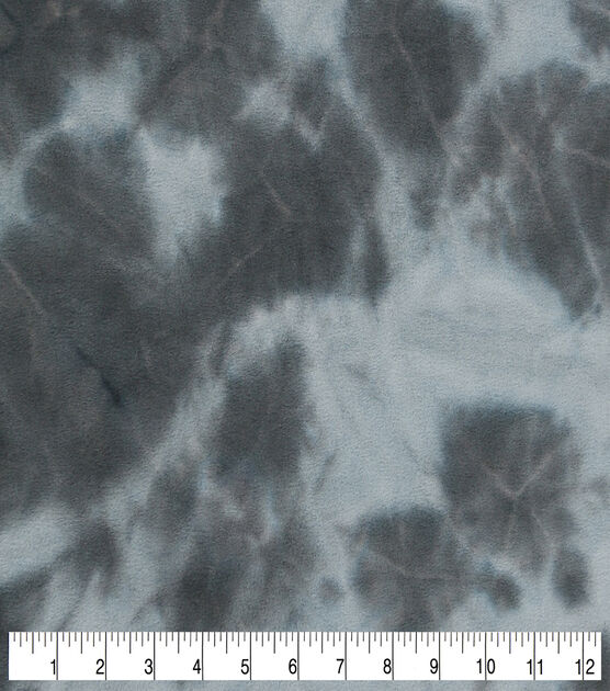 Real Tie Dye - Ultimate Grey Luxe Fleece Fabric, , hi-res, image 3
