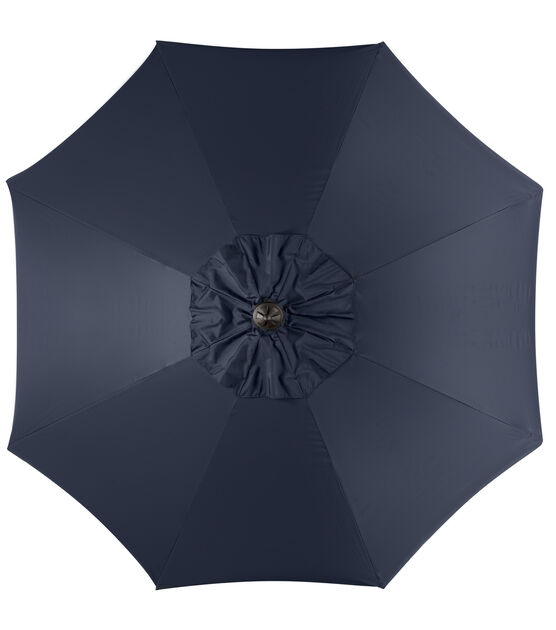 Safavieh 9' Venice Navy & White Single Scallop Push Tilt Patio Umbrella, , hi-res, image 6