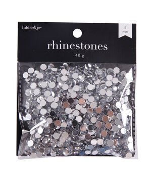 5mm Faceted Crystal Stick Back Rhinestones 200pk by hildie & jo