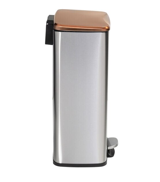 Honey Can Do 13.5" x 24" Rose Gold Stainless Steel Step Trash Cans 2ct, , hi-res, image 12
