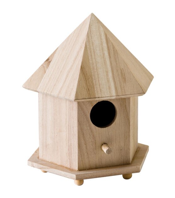 Plaid Wooden Gazebo Birdhouse