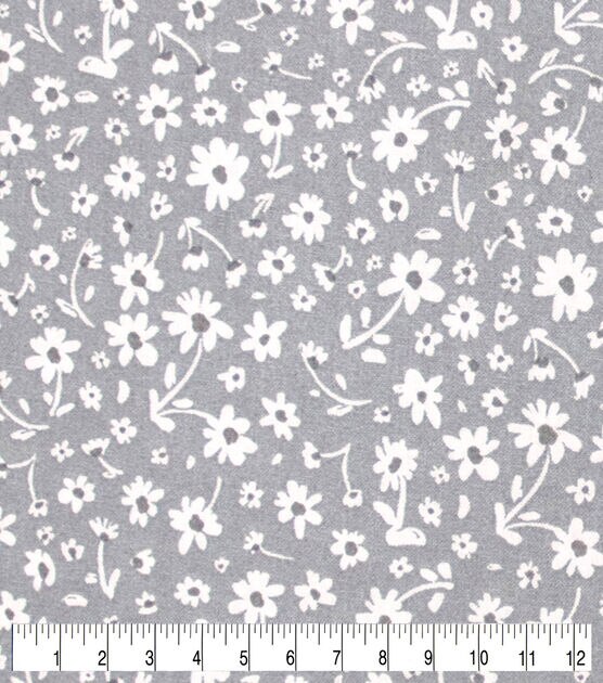 Floral on Gray Quilt Cotton Fabric by Keepsake Calico, , hi-res, image 3