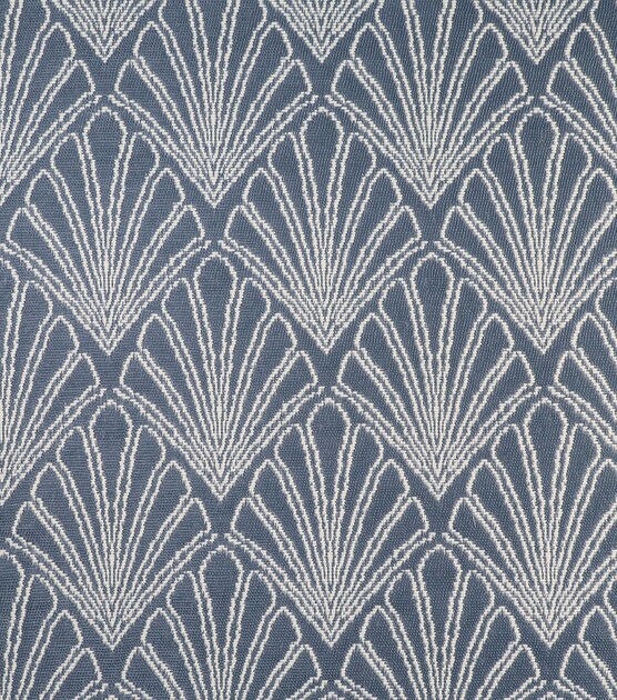 Shell Ocean Blue Jacquard Outdoor Fabric, , hi-res, image 1