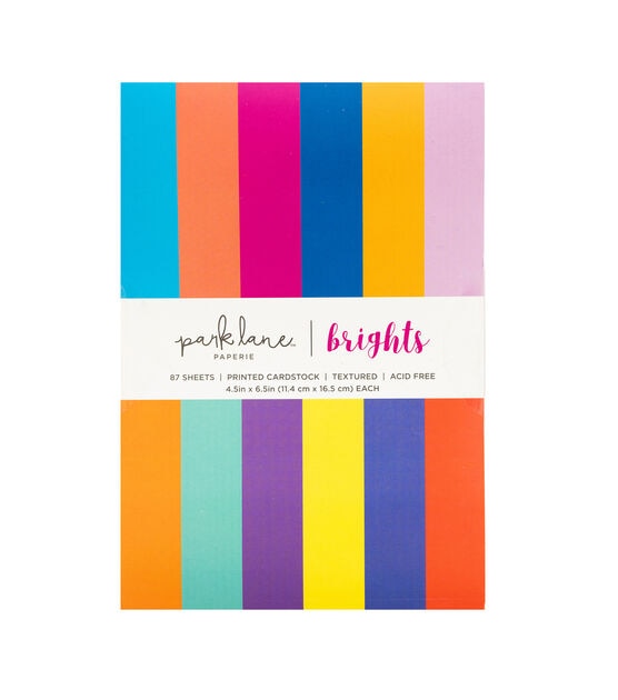 Park Lane 6.5in x 4.5in Printed Textured Cardstock - Brights