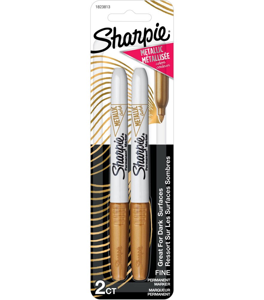 Sharpie 05266 Permanent Marker Metallic Set Of 2 (Gold)