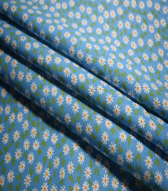 Packed Ditsy Floral on Harbor Blue Cotton Fabric by Quilter's Showcase, , hi-res, image 3