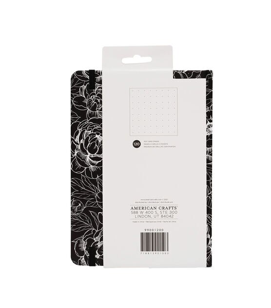American Crafts Black & White Floral Perfect Bound Planner, , hi-res, image 2