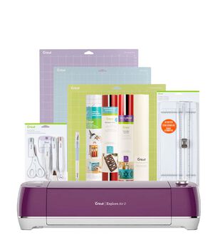 Cricut Explore Air 2 Rose Craft Cutting Machine - Cuts 100 Materials,  Fine-Point Blade, Premium Fine-Point Pen, LightGrip Mat, USB Cable, Power  Adapter in the Crafting Machines & Accessories department at