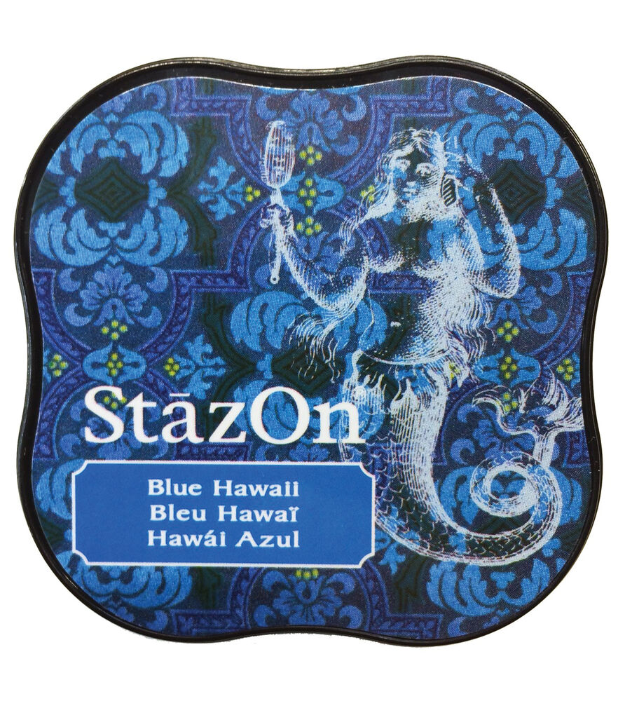 StazOn Midi Ink Pad, Blue Hawaii, swatch