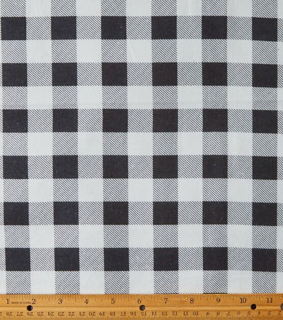 Eddie Bauer Black & White Buffalo Flannel Prints Fabric, , hi-res, image 2