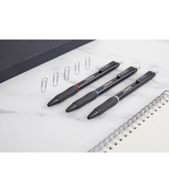 Sharpie Gel Pen 4ct Black, Blue, Red, , hi-res, image 2