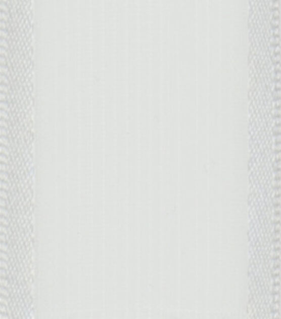 Offray 7/8"x9' Arabesque Sheer Wired Edge Ribbon White