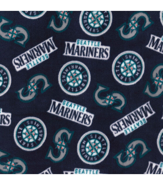 Fabric Traditions Seattle Mariners Fleece Fabric Tossed, , hi-res, image 2