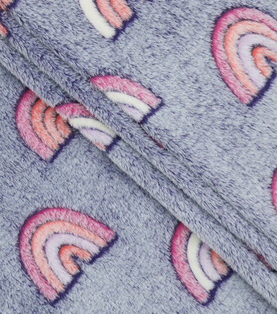 Sew Lush Rainbow Embossed Fleece Fabric, , hi-res, image 2