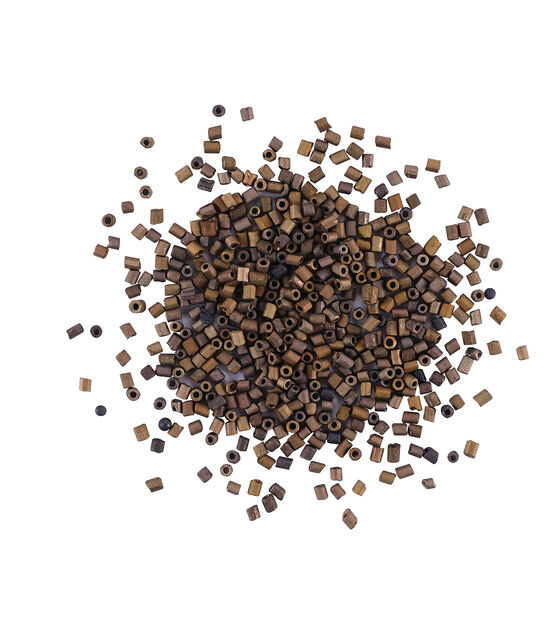 2mm Brown Plated Seed Beads by hildie & jo, , hi-res, image 2