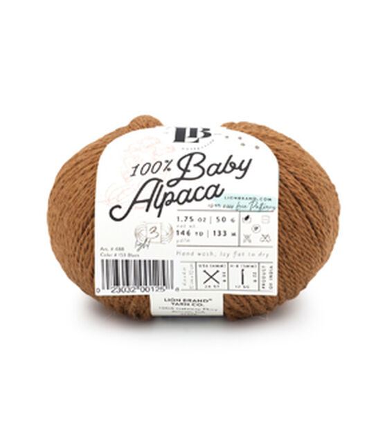 Lion Brand Baby Alpaca Natural 146yds Light Weight Yarn, , hi-res, image 1