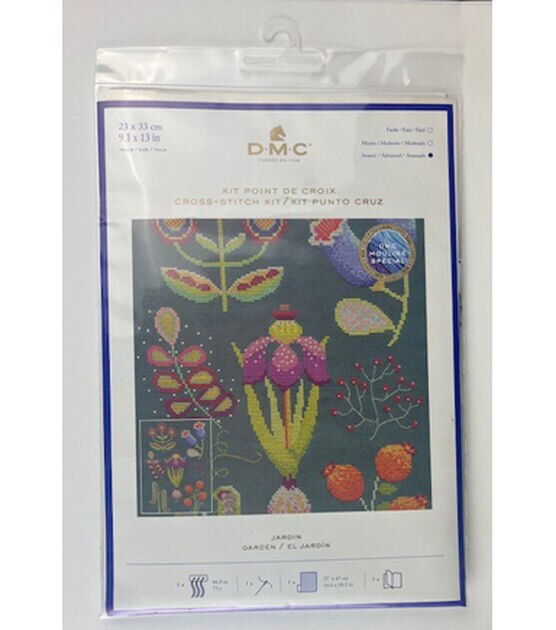 DMC 9" x 13" Emily Peacock Botanical Desert Cross Stitch Kit, , hi-res, image 4