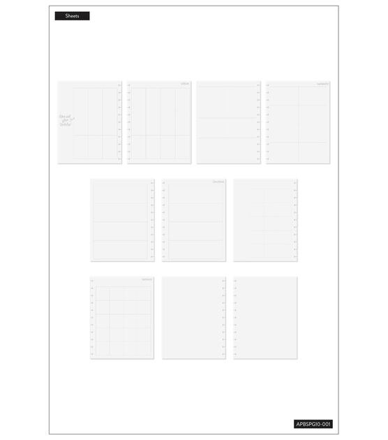 10 Sheet 8.5" x 11" Clear Happy Planner Sticker Guides, , hi-res, image 3