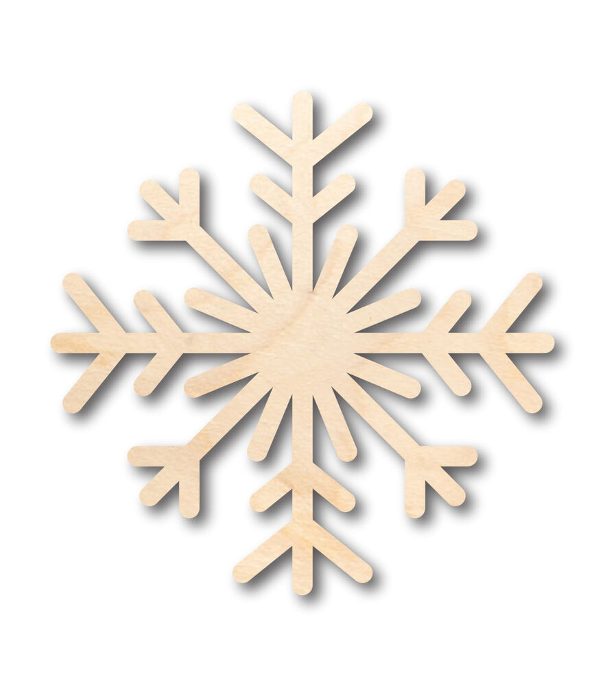 Unfinished Wood Snowflake Shape Winter Decor Up To 24'' 1/8