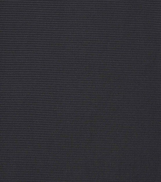 Black Athleisure Ribbed Fashion Apparel Fabric, , hi-res, image 2