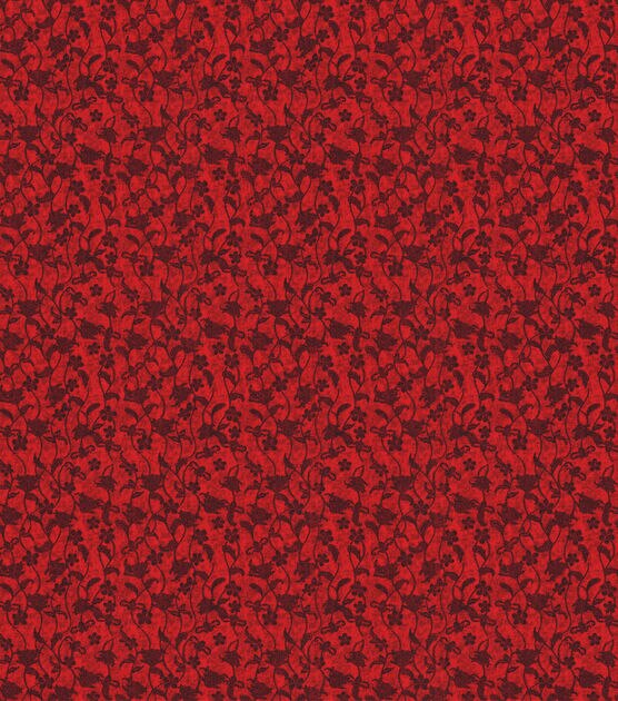 Red Jacobian Vines Quilt Cotton Fabric by Keepsake Calico, , hi-res, image 2