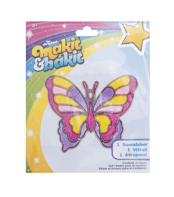 American Crafts 5pc Make It & Bake It Glitter Butterfly Suncatcher Kit