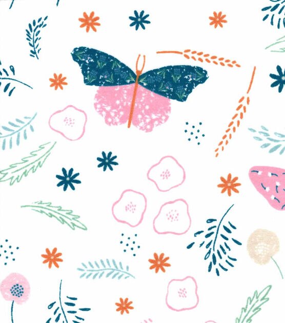 Baby Butterfly Main Nursery Flannel Fabric