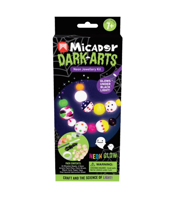 Micador 26ct Dark Arts Neon Glow Jewellery Kit