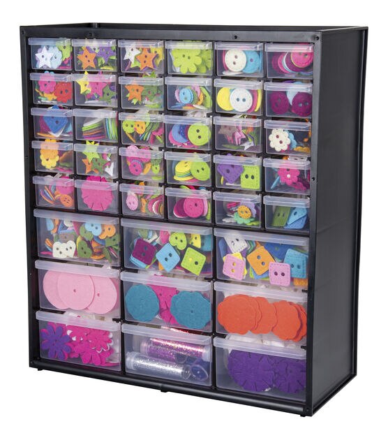 ArtBin Black & Clear Store in 39 Drawer Cabinet, , hi-res, image 2