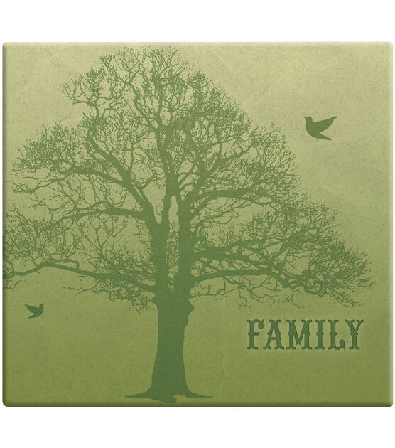 MBI 12''x12'' Post Bound Scrapbook Album with Name Window Family Tree