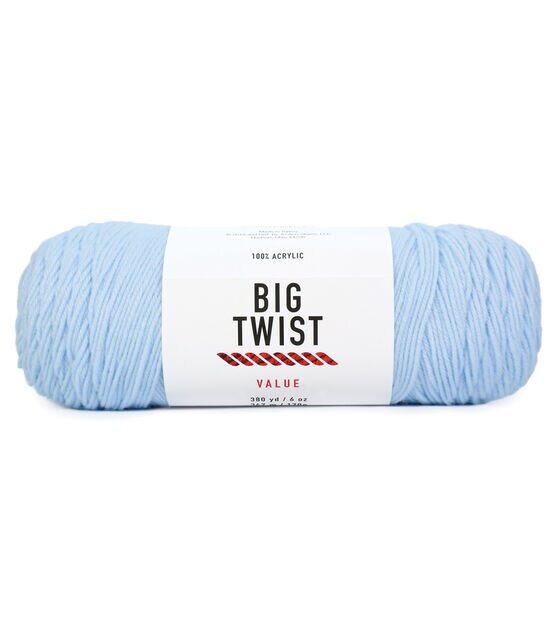 Big Twist 6oz Solid Medium Weight Acrylic 380yd Value Yarn - Sky Blue - Big Twist Yarn - Yarn & Needlecrafts