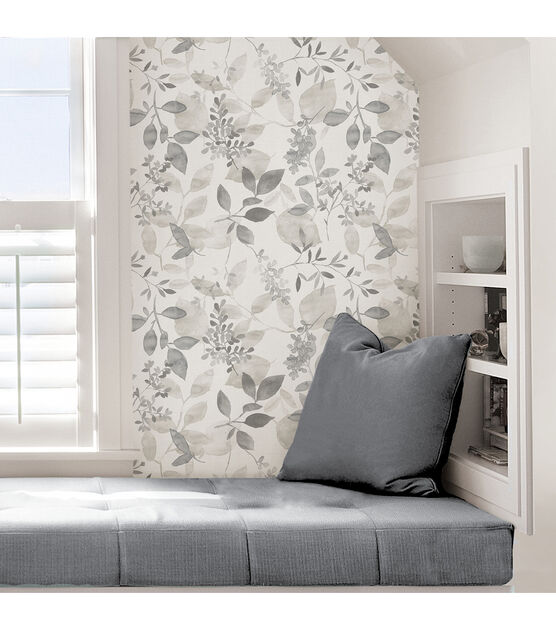 Wallpops Peel & Stick Wallpaper Grey Breezy, , hi-res, image 4