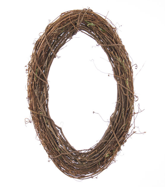 Spring Valley 14" x 21" Grapevine Oval Wreath