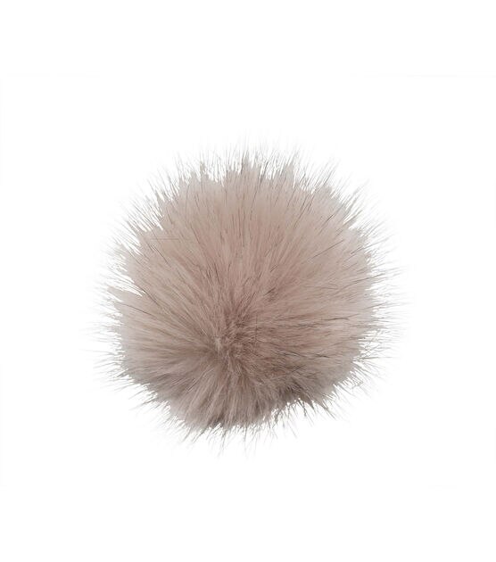 4" Faux Fur Pom by K+C, , hi-res, image 1