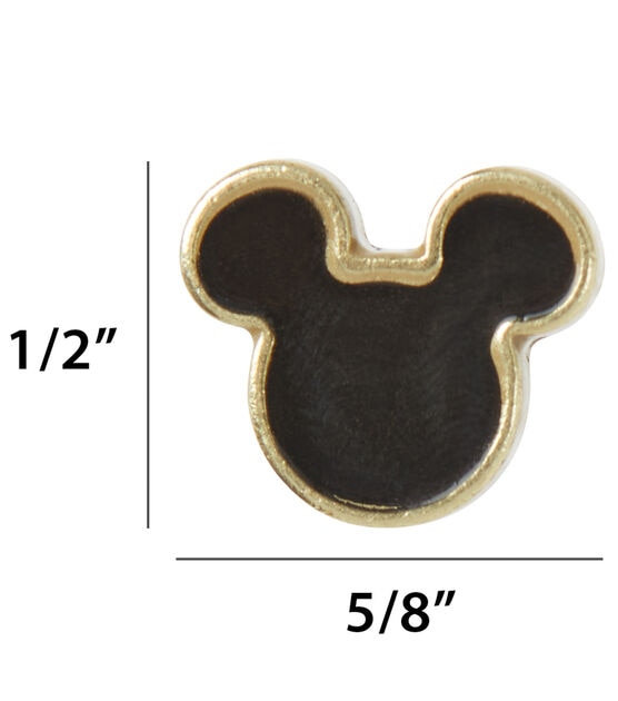Blumenthal Lansing 5/8" Black Enamel Mickey Head Shank Buttons 4pk, , hi-res, image 4