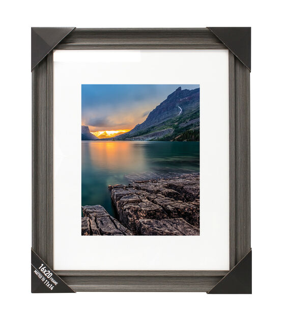 BP 16"x20" Matted to 11"x14" Rustic Gray Wall Frame, , hi-res, image 5